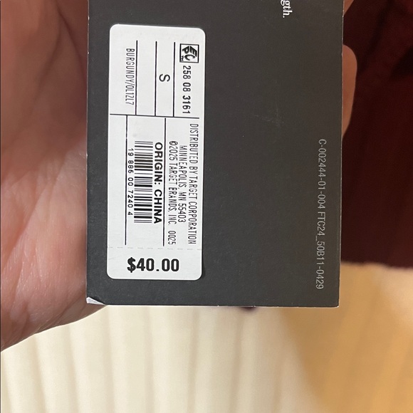 Future Collective Maroon and White Knit Sweater Dress, Size S - Picture 3 of 4